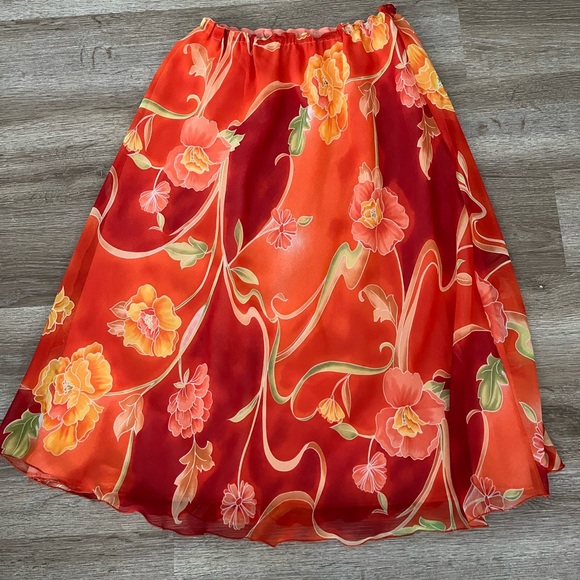 y2k floral midi skirt - Picture 2 of 4